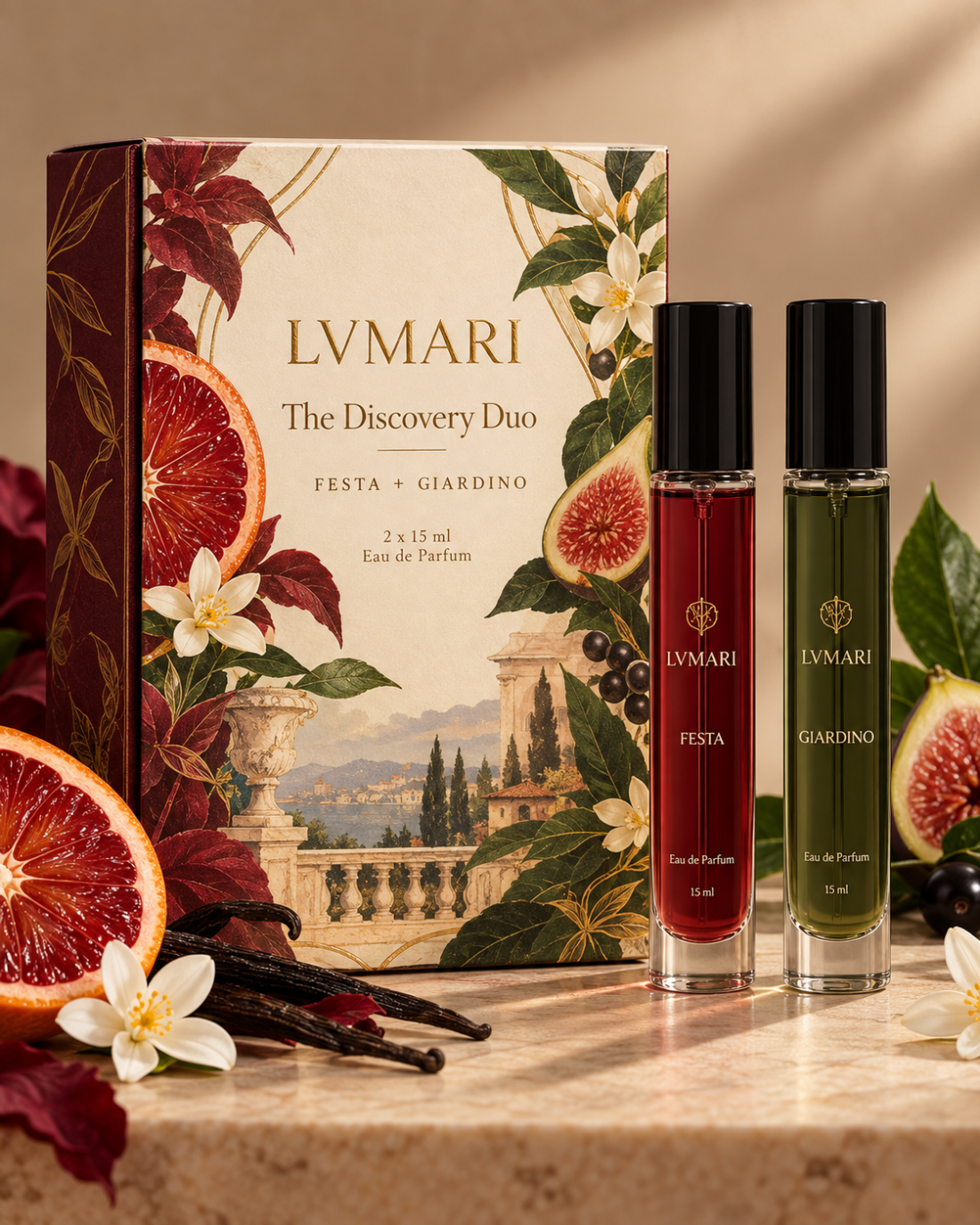 LVMARI Discovery Duo with FESTA and GIARDINO 15 ml Eau de Parfum gift set